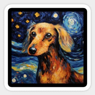 Dachshund Night Sticker